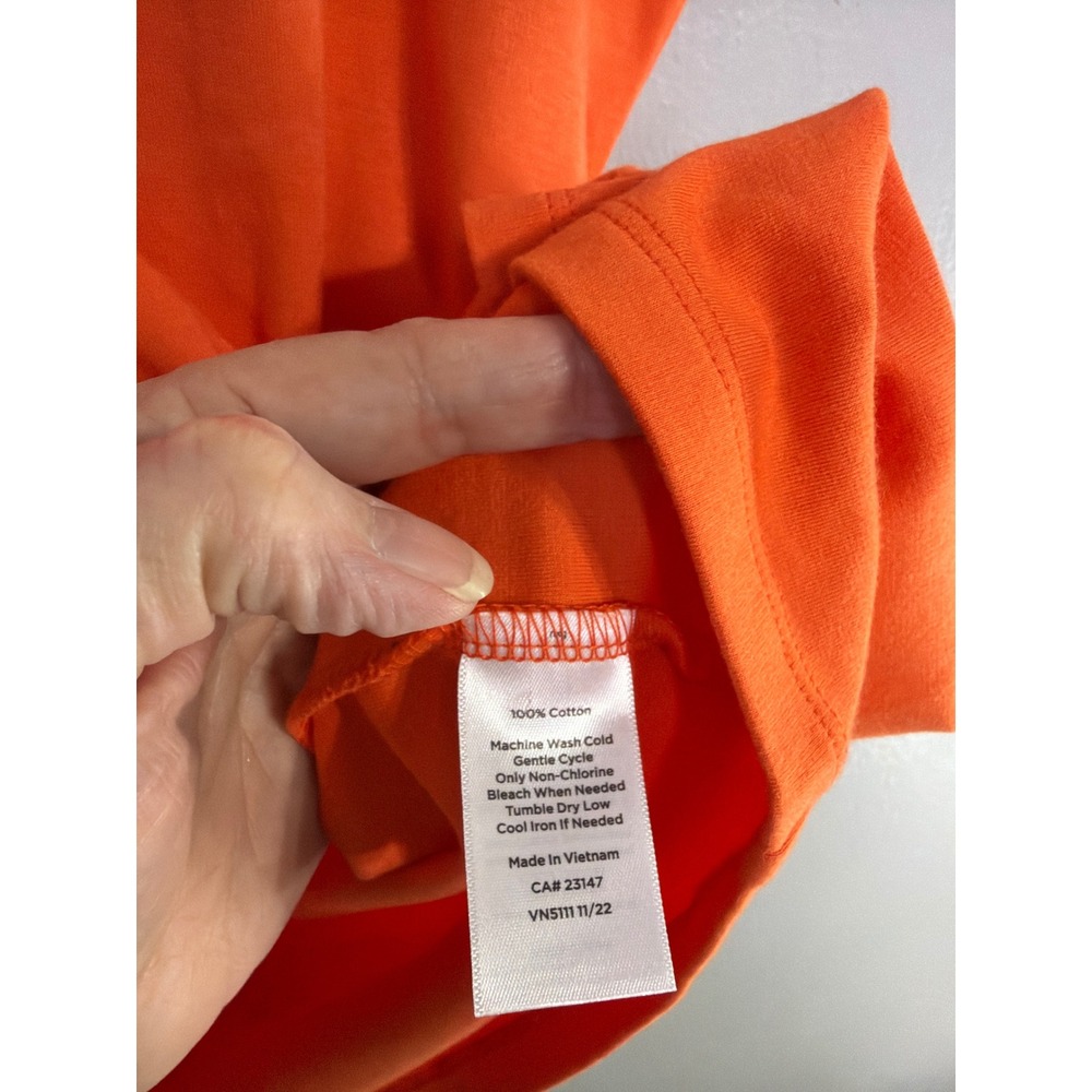 Talbots Plus Size 2X‎ Orange Twist Front V-Neck Sleeveless Cotton Tank Top NWT - Picture 7 of 7